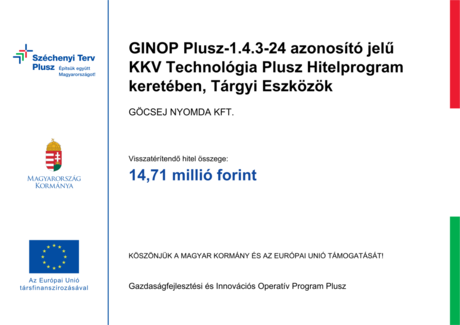 A G�csej Nyomda Kft. kapacit�sb�v�t� beruh�z�sa Zalaegerszegen